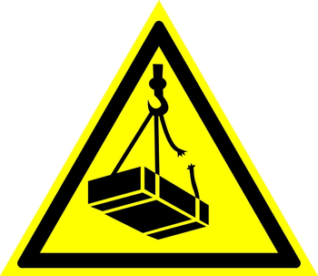 W06 опасно! возможно падение груза (пластик, 700х700 мм) - Знаки безопасности - Знаки и таблички для строительных площадок - ohrana.inoy.org