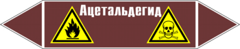 Маркировка трубопровода "ацетальдегид" (пленка, 358х74 мм) - Маркировка трубопроводов - Маркировки трубопроводов "ЖИДКОСТЬ" - ohrana.inoy.org