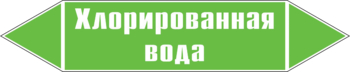 Маркировка трубопровода "хлорированная вода" (пленка, 126х26 мм) - Маркировка трубопроводов - Маркировки трубопроводов "ВОДА" - ohrana.inoy.org